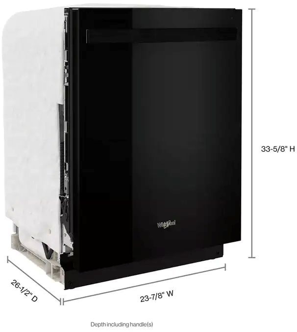 Whirlpool® 24" Black Built-In Dishwasher-3