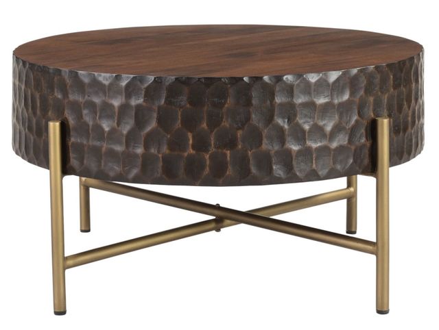Home Trends & Design Santa Cruz Antique Bronze Coffee Table-2