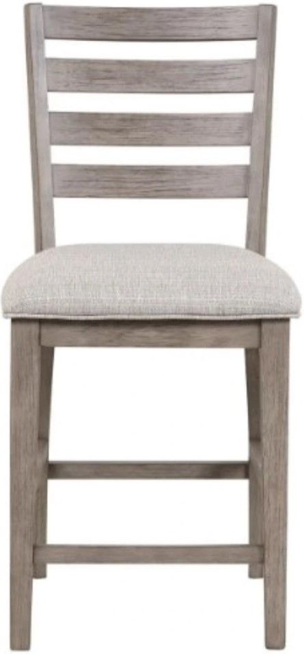 Bernards Will Beige/Brown Upholstered Counter Stool-1