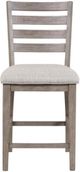 Bernards Will Beige/Brown Upholstered Counter Stool-1