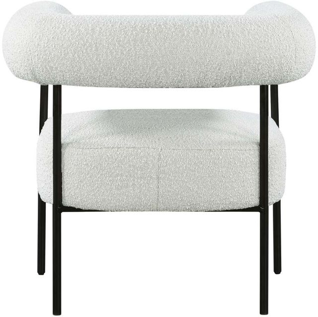 Meridian Furniture Blake Cream/Black Boucle Fabric Accent Chair-3