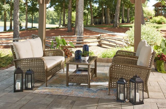 Signature Design by Ashley® Braylee 4-Piece Driftwood Outdoor Seating Set-3