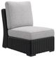Signature Design by Ashley® Beachcroft 5-Piece Black/Light Gray Fabric/Natural Materials L-Shape Outdoor Sectional-2