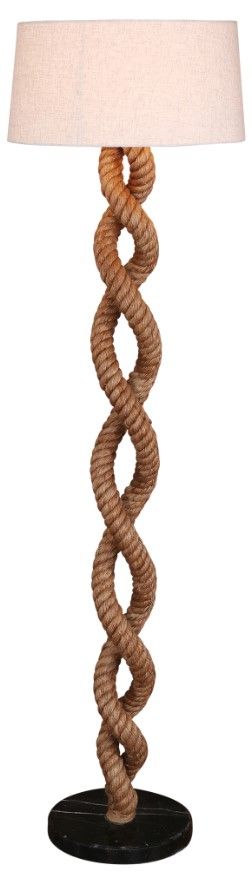 Home Trends & Design Vintage Brown Floor Lamp -0