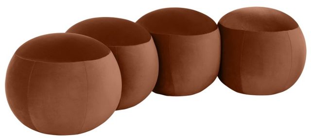 Meridian Furniture Apollo Cognac 65" Velvet Upholstered Bench-0