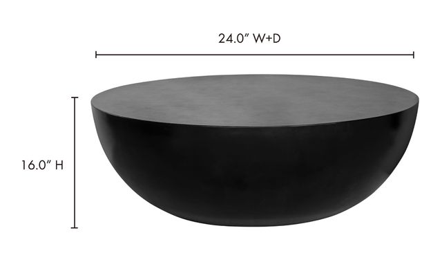 Moe's Home Collection Insitu Black Concrete Outdoor Coffee Table-2