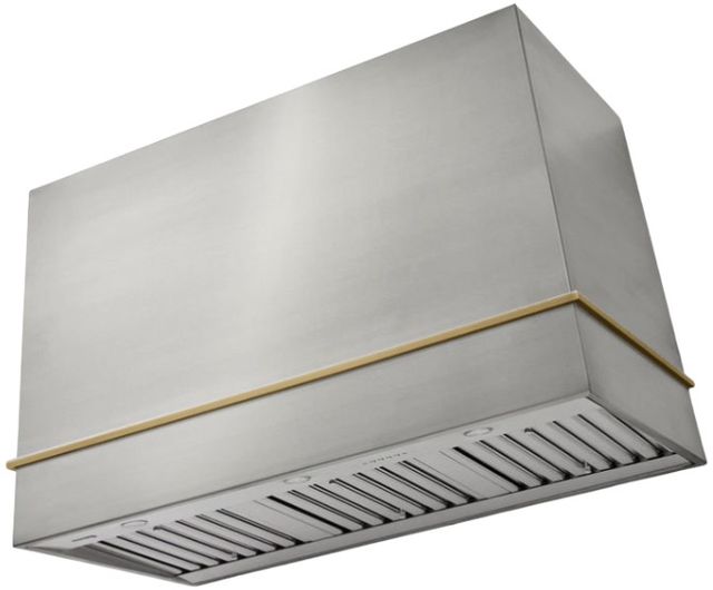 AGA Loge 48" Stainless Steel Wall Mounted Range Hood with Antique Brass Trim-0