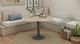 Nest Home Collections Sadie Medium Gray 42" Dining Table with Iron Base-1