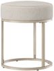 HH2 Home Swanson Bone White/Distressed White Metal Vanity Stool-0