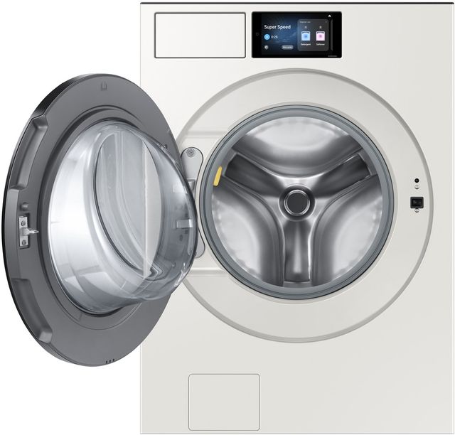 Samsung Bespoke AI 5.3 Cu. Ft. Ivory Front Load Washer with AI Home and AI OptiWash™-1