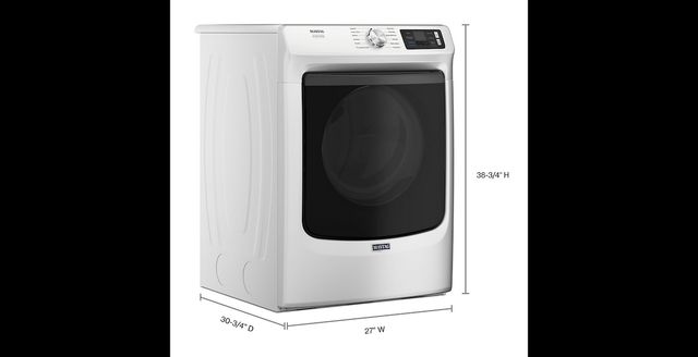 Maytag® Pet Pro System 7.4 Cu. Ft. White Front Load Electric Dryer-2