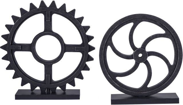 Signature Design by Ashley® Dermot Antique Black Sculpture Set-0