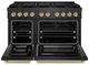 ZLINE Autograph Edition Paramount 48" 6.7 Cu. Ft. Black Satin Stainless Steel Gas Range with 8 Burner DuoPro™ Cooktop and Dual Oven with Polished Gold Accent-1
