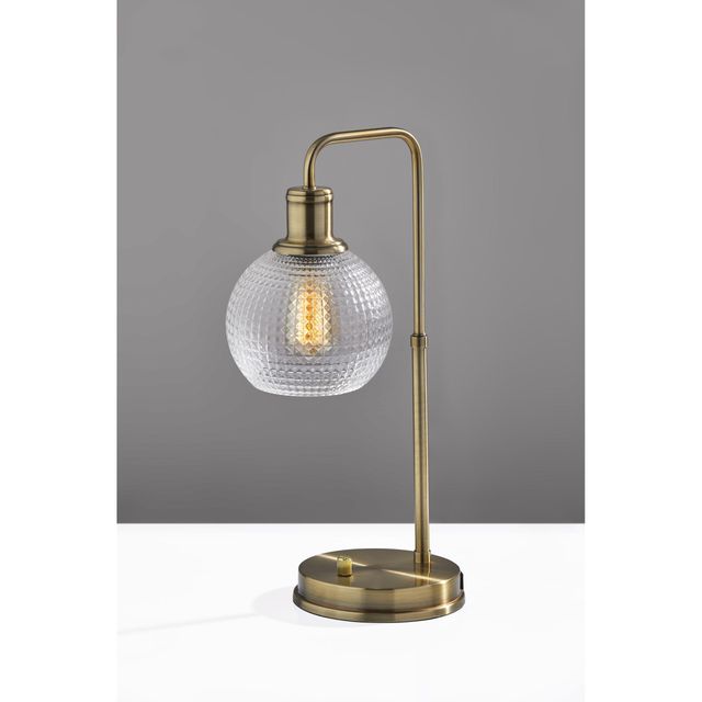 Adesso® Barnett Antique BrassGlobe Table Lamp-1