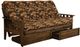Kodiak Furniture Tucson Peter's Cabin/Rustic Walnut Full Storage Futon with Mattress-0