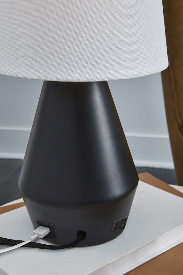 Signature Design by Ashley® Lanry Black Metal Table Lamp-1