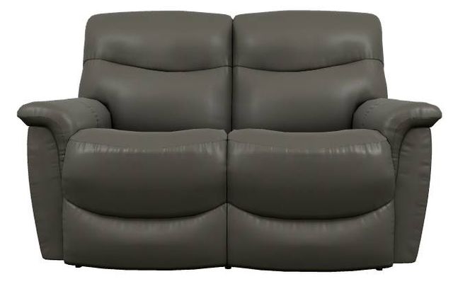 La-Z-Boy® James Charcoal Leather Manual Reclining Loveseat-1