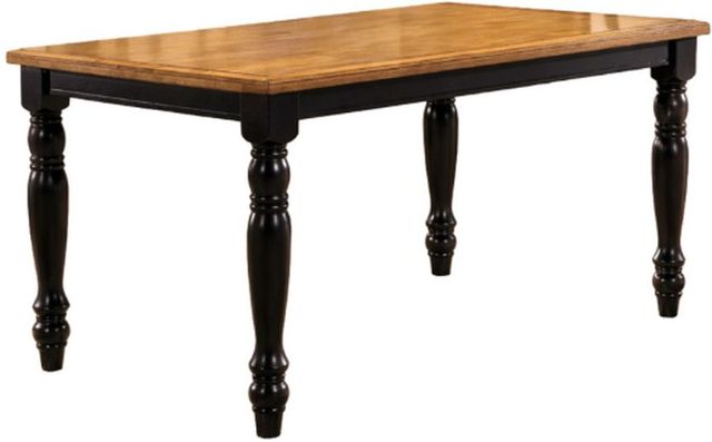 Winners Only® Quails Run Almond Top Dining Table with Ebony Base-0