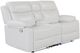 Global Furniture USA U6026 Blanch White Console Manual Reclining Loveseat with LED and Speaker-0