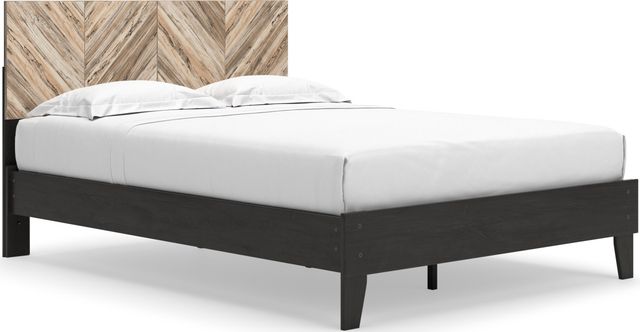 Signature Design by Ashley® Piperton 4-Piece Two-Tone Brown/Black Queen Panel Platform Bed Set-1