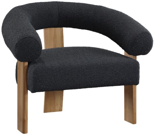 Meridian Furniture Winston Black/Natural Boucle Accent Chair-0