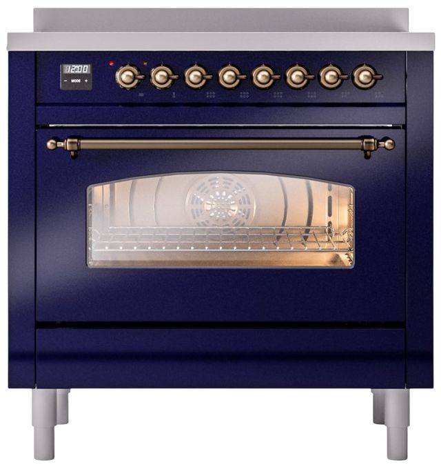Ilve® Nostalgie II Series 36" Blue Pro Style Induction Range-0