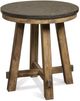 Riverside Furniture Weatherford Bluestone Round Side Table with Reclaimed Natural Pine Base-0