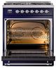 Ilve® Nostalgie II Series 30" Midnight Blue Pro Style Dual Fuel Range-2