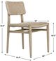 Uttermost® Kailua Cerused Wheat Wicker/Wooden Outdoor Dining Chair-5