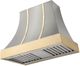 AGA Cascade 36" Stainless Steel Wall Mounted Range Hood  with Polished Brass Trim-0