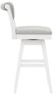 HH2 Home Clarion Sea White Wood/Upholstered Swivel Bar Stool-1