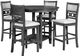 New Classic® Home Furnishings Gia 5-Piece Gray Counter Height Table Set-0