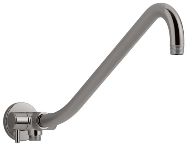 KOHLER® Gooseneck Vibrant Titanium Rainhead Arm with 3-Way Diverter-0