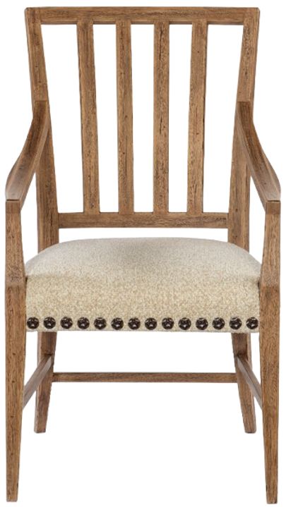 Hooker® Furniture Big Sky Vintage Natural/Saxony Porcelain Dining Arm Chair-2