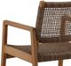 Dovetail Furniture Camilla 2-Piece Light Brown Wicker and Teak Wood Outdoor Dining Chair Set-4