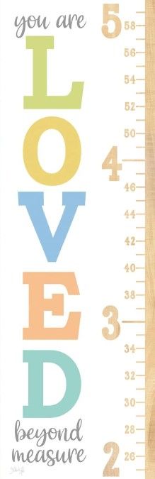 Classy Art Loved Beyond Measure Growth Chart by Marla Rae Wall Art-1