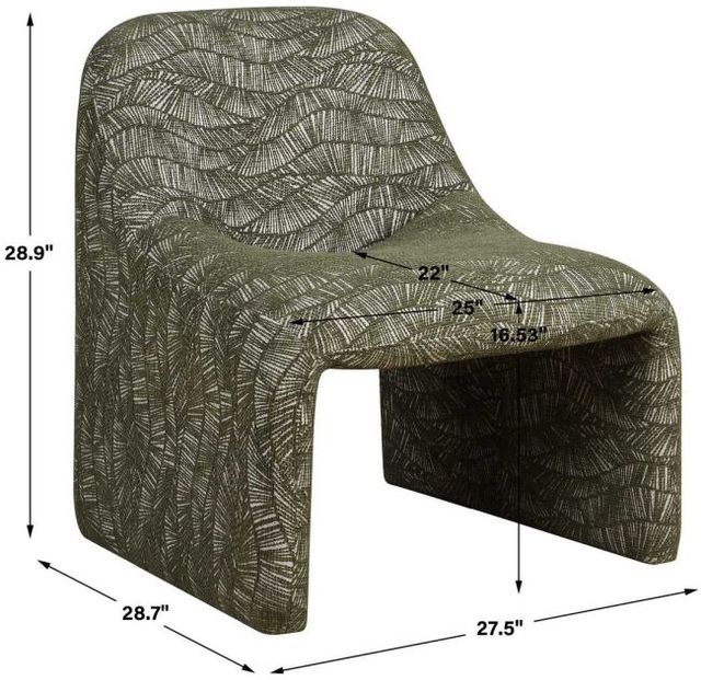 Uttermost® Menlo Olive Green Accent Chair-3