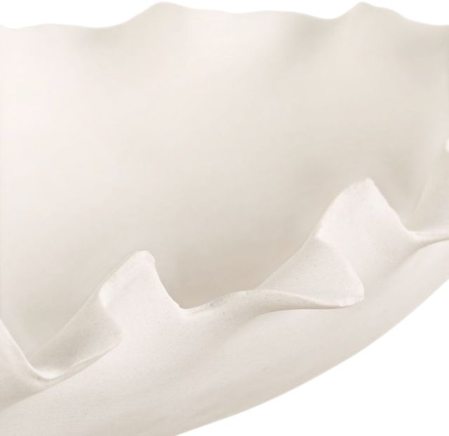 Uttermost® Ripple Crest White Bowl-4