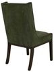 International Furniture Direct Dark Mezquite Green/Stained Dark Upholstered Dining Side Chair-1