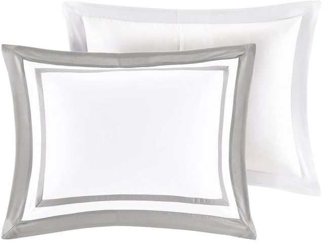 Olliix by Madison Park 8 Piece Grey King/California King Heritage Comforter and Coverlet Set Collection-2