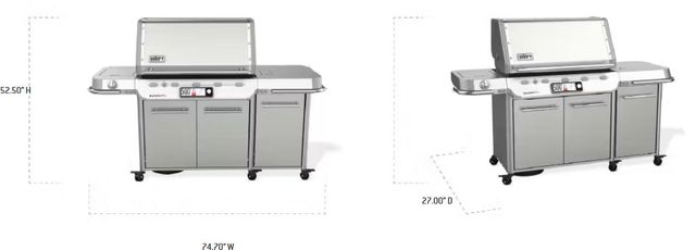 Weber® Summit® FS38X S 5-Burner Stainless Steel Smart Freestanding Liquid Propane Grill-1