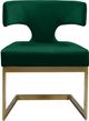 Meridian Furniture Alexandra Green/Gold Velvet Dining Chair-1