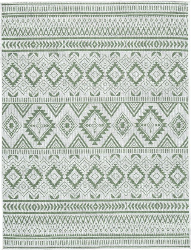 Signature Design by Ashley® Kierick Green/Cream 5'x7' Medium Area Rug-0