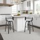 Armen Living Daxton Gray/Matte Black Counter Stool-2