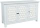 Jofran Inc. Isabella White 54" Mirrored Accent Cabinet-0