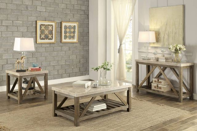 Homelegance® Ridley Weathered Natural Sofa Table-1