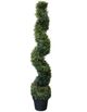 A & B Home Green 4' Artificial Spiral Boxwood Topiary-0