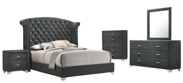 Coaster® Melody 5-Piece Gray California King Bedroom Set-0