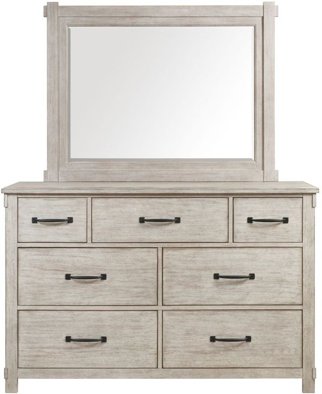 Elements International Scott White Dresser with Mirror-1