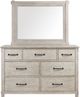 Elements International Scott White Dresser with Mirror-1
